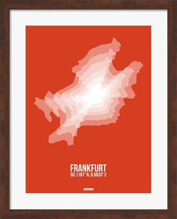 Framed Frankfurt Radiant Map 3 Print