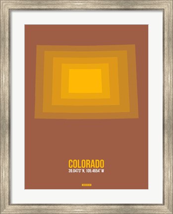 Framed Colorado Radiant Map 1 Print