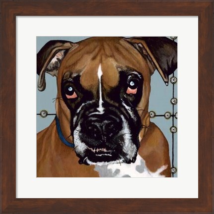 Framed Dlynn&#39;s Dogs - Rocco Print