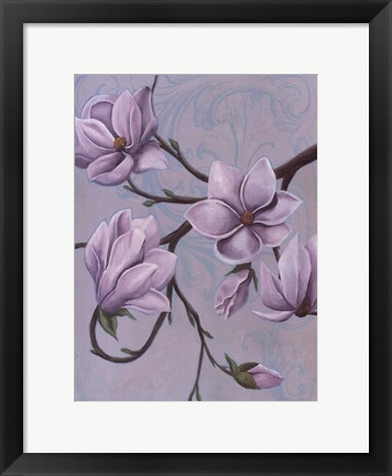 Framed Branches of Magnolia I Print