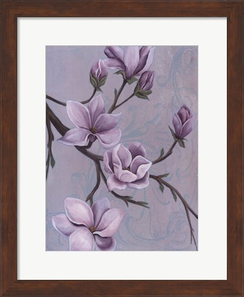 Framed Branches of Magnolia II Print