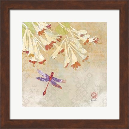 Framed Dragonfly Lustre II Print