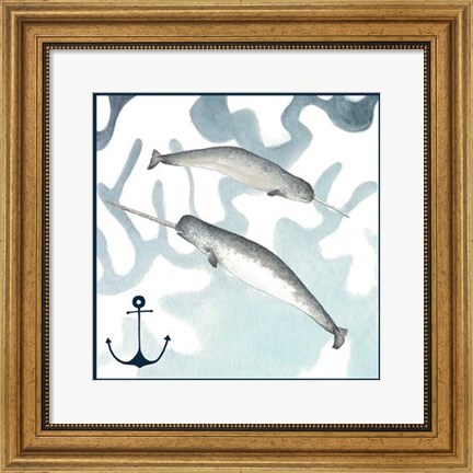 Framed Whale Composition II Print