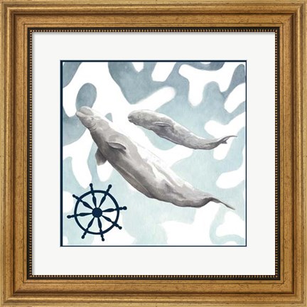 Framed Whale Composition IV Print