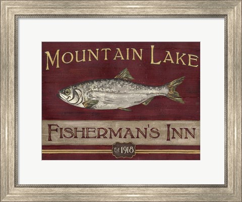 Framed Lodge Sign II Print