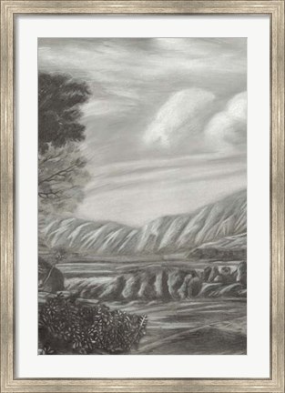 Framed Classical Landscape Triptych II Print