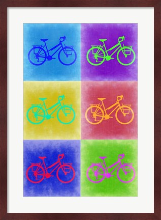Framed Vintage Bicycle Pop Art 2 Print