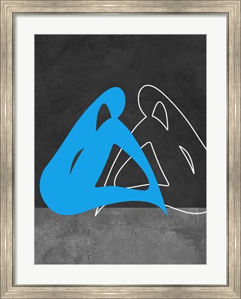 Framed Blue Woman Print