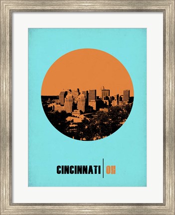 Framed Cincinnati Circle 1 Print