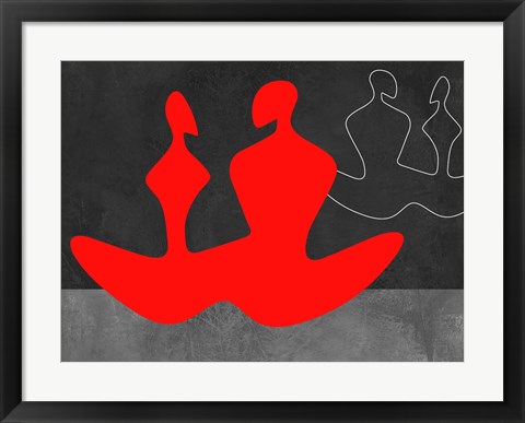 Framed Red Couple 1 Print