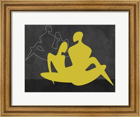 Framed Yellow Couple Print