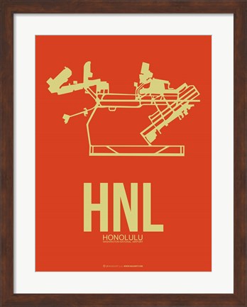 Framed HNL Honolulu Airport 3 Print