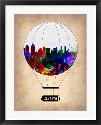 Framed San Diego Air Balloon Print