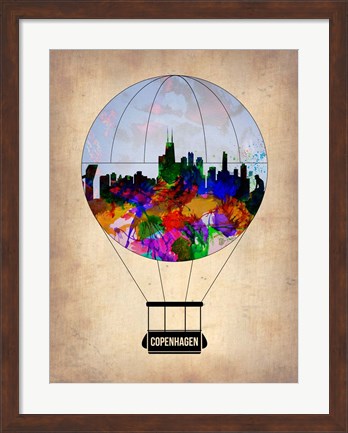 Framed Copenhagen Air Balloon Print