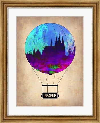 Framed Prague Air Balloon Print
