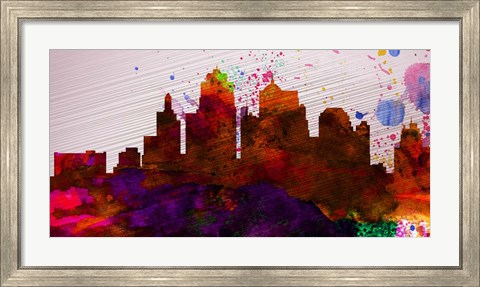 Framed Kansas City Skyline Print