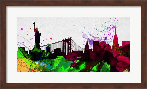 Framed New York City Skyline 2 Print