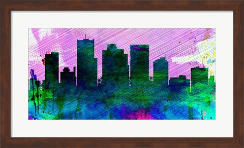 Framed Phoenix City Skyline Print