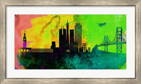 Framed San Francisco City Skyline Print