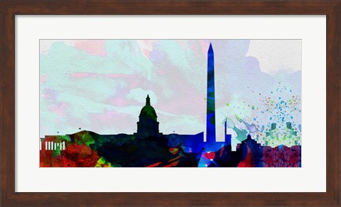Framed Washington DC City Skyline 2 Print