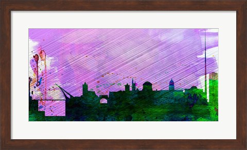 Framed Dublin City Skyline Print