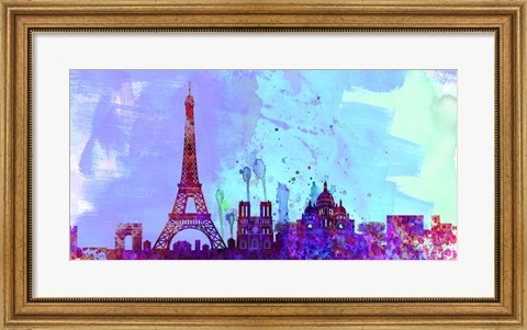 Framed Paris City Skyline Print