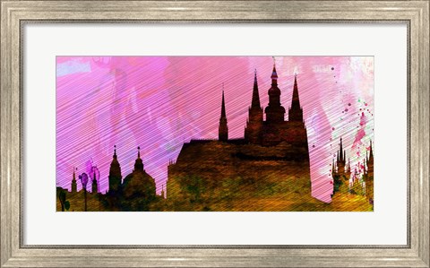 Framed Prague City Skyline Print