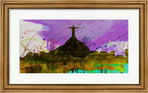 Framed Rio City Skyline Print