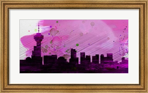 Framed Vancouver City Skyline Print