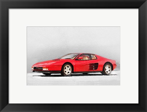 Framed 1983 Ferrari 512 Testarossa Print