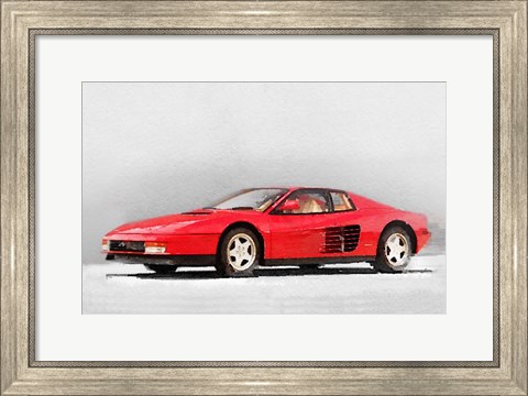 Framed 1983 Ferrari 512 Testarossa Print