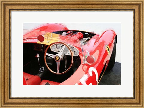 Framed Ferrari Cockpit Monterey Print