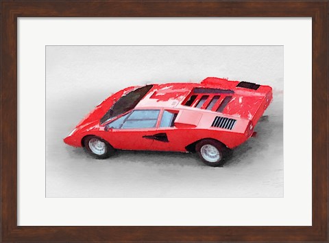 Framed 1974 Lamborghini Countach Print