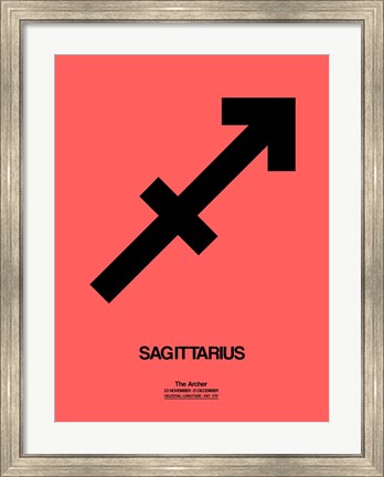 Framed Sagittarius Zodiac Sign Black Print