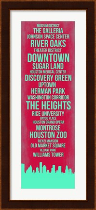 Framed Streets of Houston 1 Print
