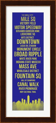 Framed Streets of Indianapolis 3 Print