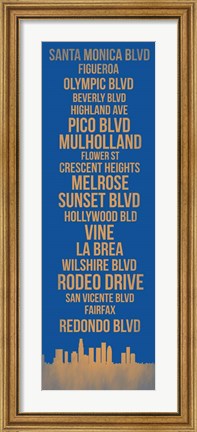 Framed Streets of Los Angeles 3 Print