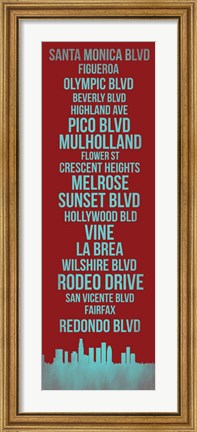 Framed Streets of Los Angeles 4 Print