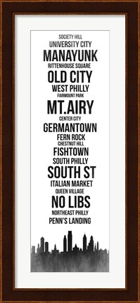 Framed Streets of Philadelphia 3 Print