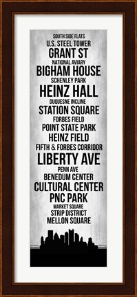 Framed Streets of Pittsburgh 2 Print