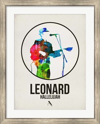 Framed Leonard Watercolor Print