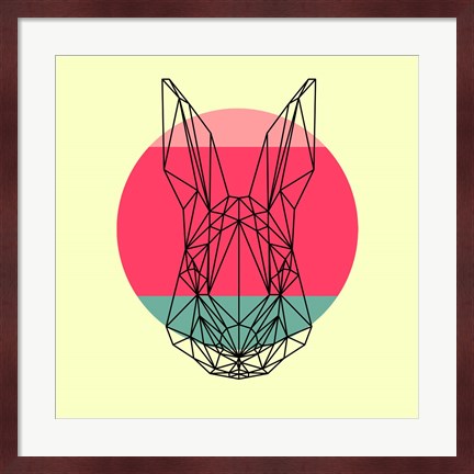Framed Rabbit and Sunset Print