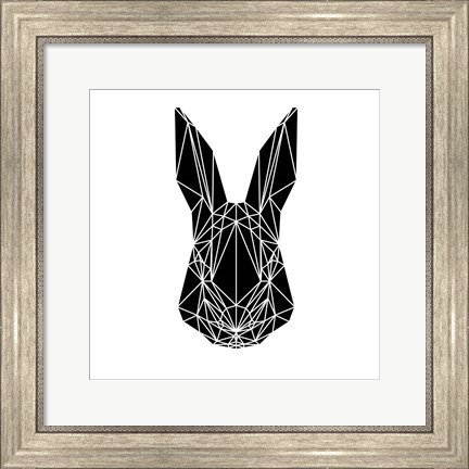Framed Black Rabbit Print