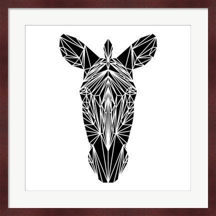 Framed Black Zebra Print