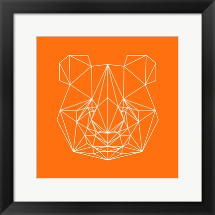 Framed Panda on Orange Print