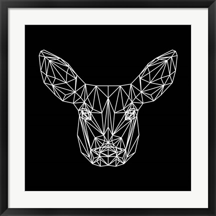 Framed Baby Deer Polygon Print