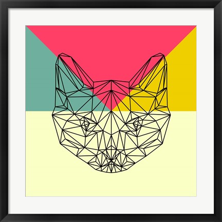 Framed Party Cat Print