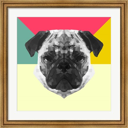 Framed Party Pug Print