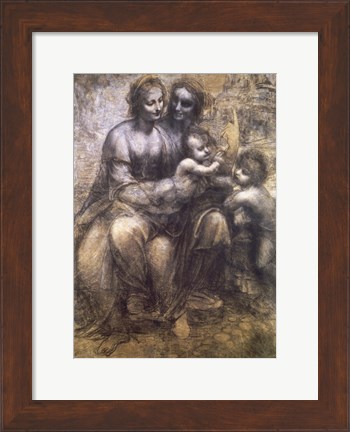 Framed Virgin and Child with St. Anne and Infant St. John the Baptist Print