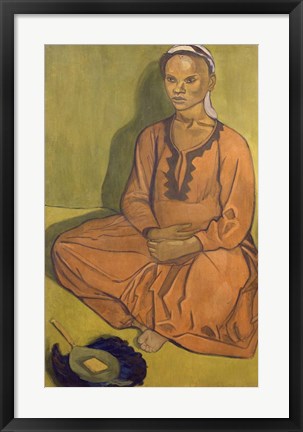 Framed Study of Mulatto Woman, 1915 Print